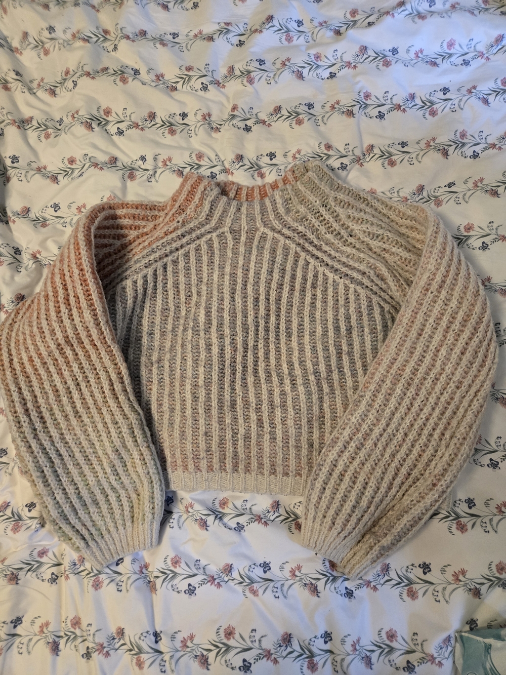 Cozy Multicolor Ribbed Knit Sweater - Women